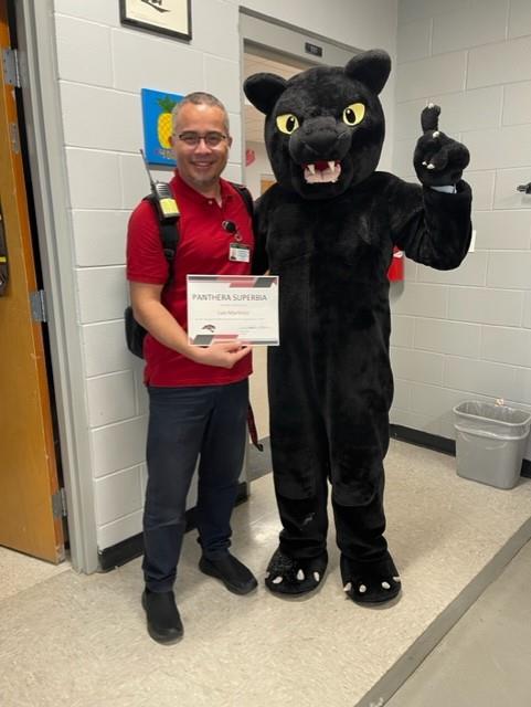 Luis Martinez Support Staff of the Month September